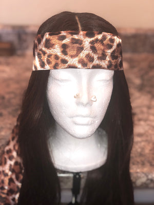 Silky Leopard Satin Headband