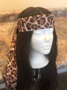 Silky Leopard Satin Headband